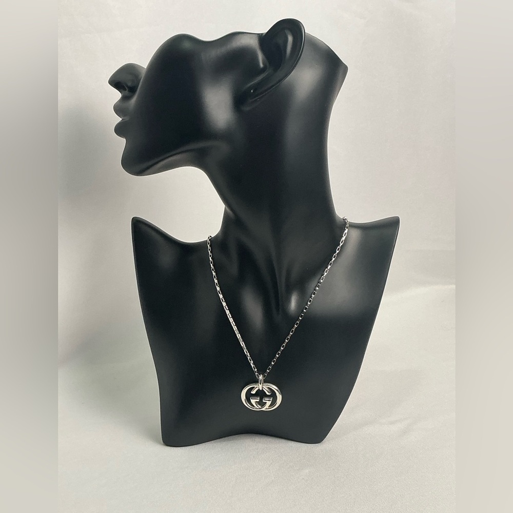 Gucci Interlocking G Silver 925 Pendant Necklace